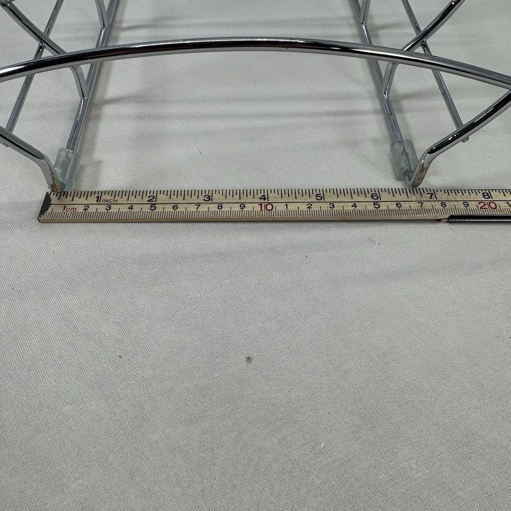 Chrome Pot /Pan Lid Holder Organizer Rack 4 Compartments Free Standing Or Fasten